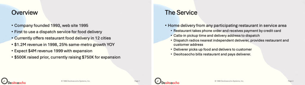 Early slide design showing great consistency in design.